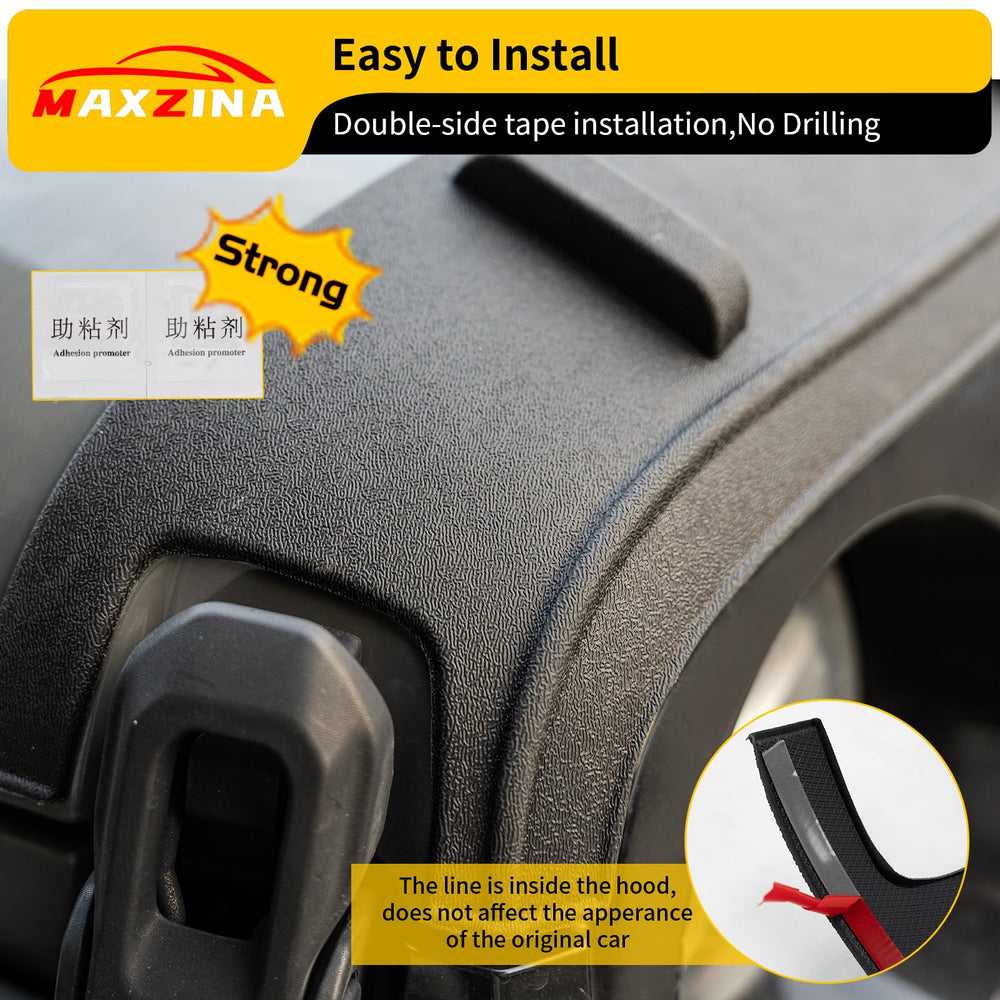 Maxzina hood protector installation is simple with surface cleaning and promoter prep.