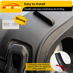 Maxzina hood protector installation is simple with surface cleaning and promoter prep.