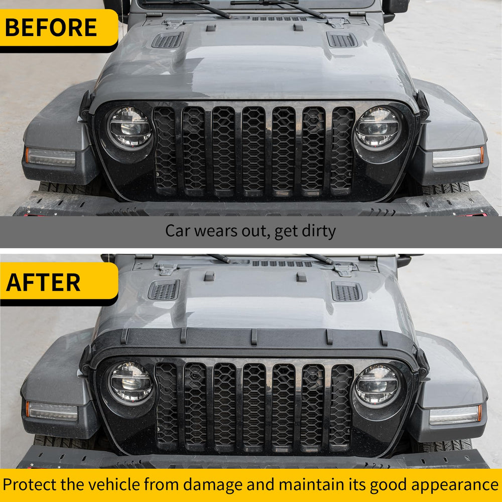 Maxzina hood protector for Wrangler JL hood shield helps deflect rocks and preserve paint.