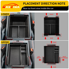 Maxzina Maverick center console lower slot organizer helps reduce clutter on the dash.