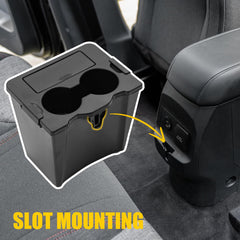 Maxzina trash bin cup-holder-top offers convenient drink storage while driving