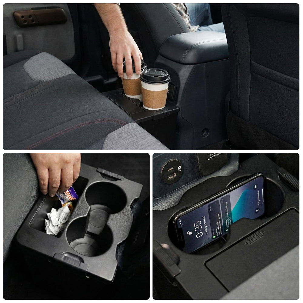 Maxzina trash-bin-modern-interior complements Maverick cabin aesthetics