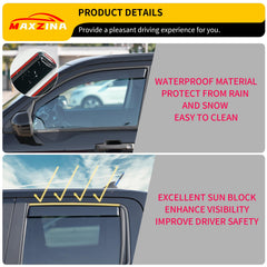 Maxzina visor rain guard for Ford Maverick rear-right helps keep side windows clear