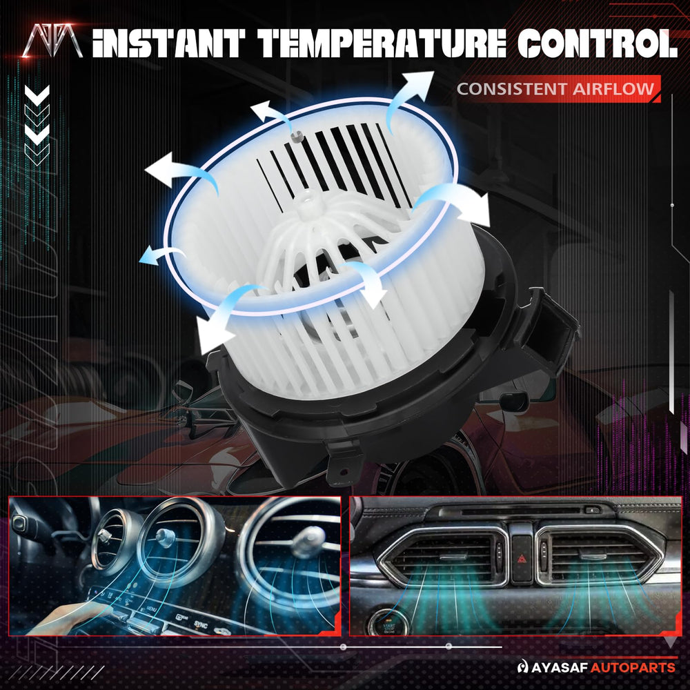 MAYASAF 700236 blower motor assembly vent opening for airflow
