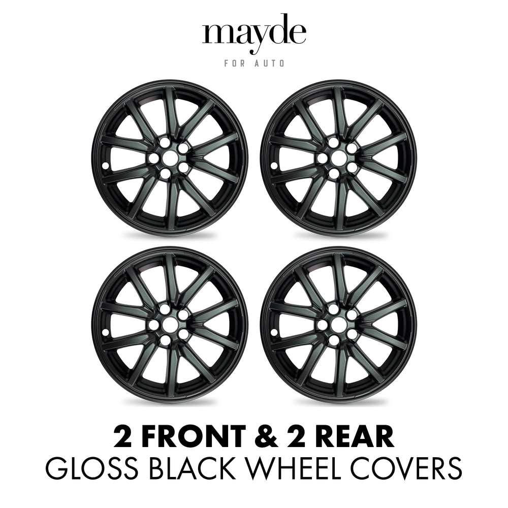 Mayde 18-inch Tesla wheel cover matte finish detail shows quality.
