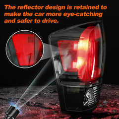 MAYELLO black-red finish tail lights enhance dark-trim Tacomas