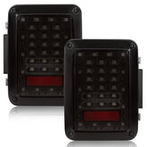 MAYELLO LED tail light for Jeep Wrangler JK/JKU with smoked lens improves visibility