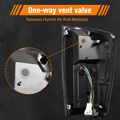 MAYELLO red LED taillights illuminate the rear area for clearer signaling at night.