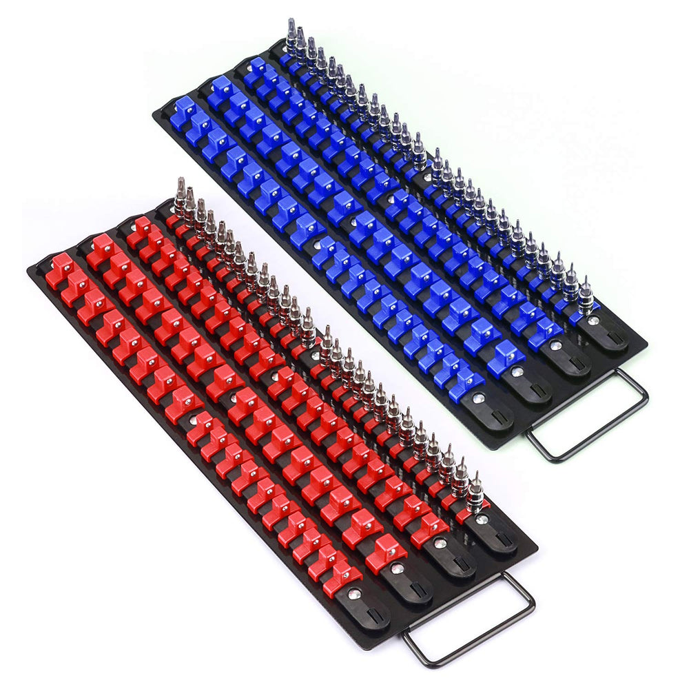 Mayouko socket organizer tray full view showing dual-color rails for quick access