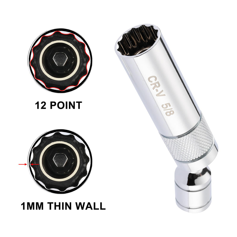 Mayouko spark plug socket 13-16in-6pt with thin wall.