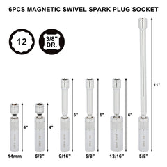Mayouko spark plug socket 5-8in 4in for deep reach.
