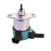 MaySpare solenoid front view, 12V compatibility for Kubota engines.