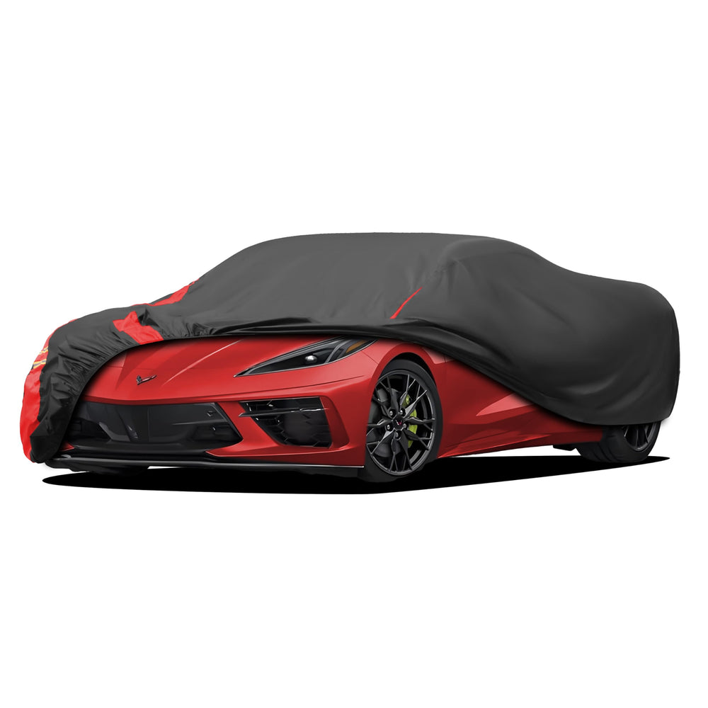 MBLCOOVERS car cover waterproof all-weather protects a coupe from rain and dust.