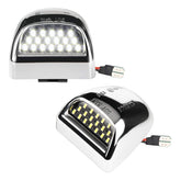 MbuyDIY LED license plate light with chrome housing enhances rear visibility on Silverado