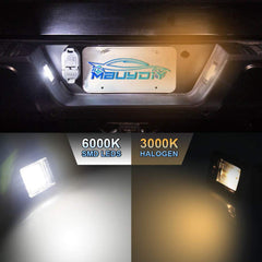 Two-pack kit from MbuyDIY provides easy upgrade for two license plate lights.
