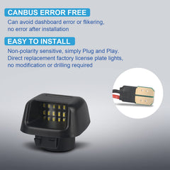 MbuyDIY license plate light emits 6000K white glow for high-visibility night driving