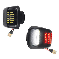 MbuyDIY license plate light front view with black housing improves rear visibility