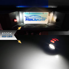 MbuyDIY license plate light clear-lens preserves sharp light projection