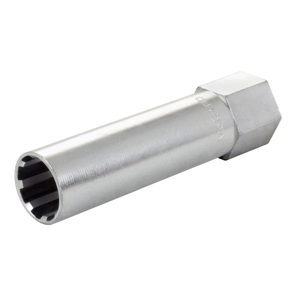 Close-up of the 13/16 inch hex size on the McGard tool showing compatibility with SplineDrive sockets
