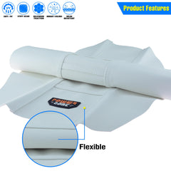 MCHMFG all-white seat cover resists fading and keeps a clean, unified look on your ride.