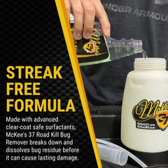 McKee's 37 Road Kill Remover in action lifting bug residue from paint