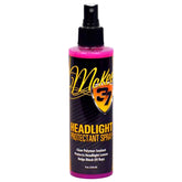 McKee's 37 headlight protectant spray protects headlights from UV yellowing.