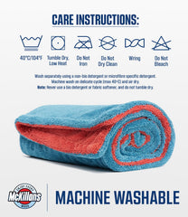 McKillans car detailing backup towel for quick touch-ups between washes.
