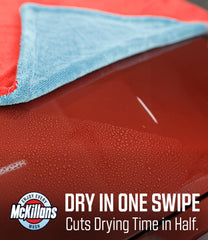 McKillans Drying Towel XL edgeless design to prevent micro-scratches.