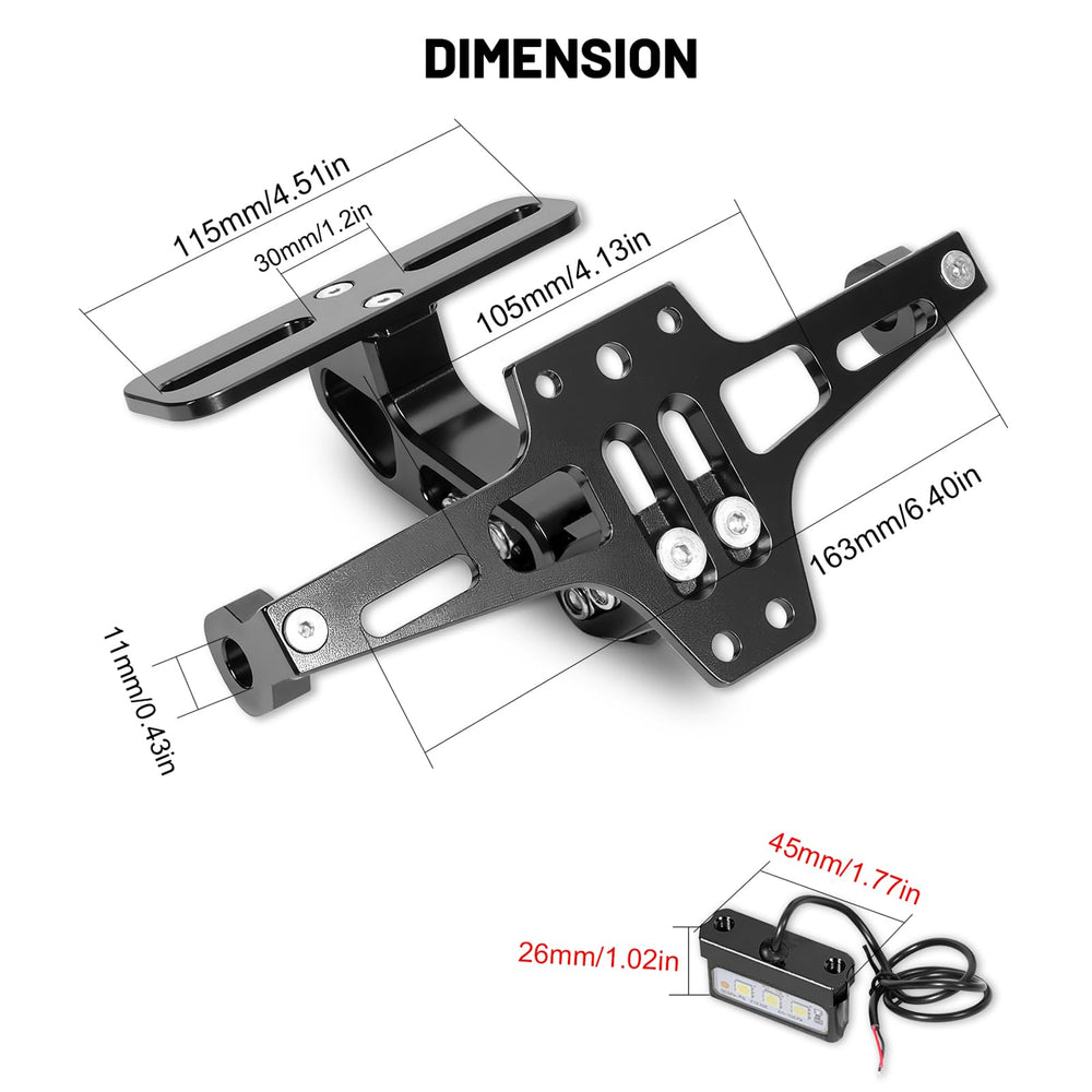 MDPROMCP motorcycle fender eliminator kit creates a clean rear silhouette.
