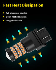 MEALAM aluminum housing and projection lens for enhanced light output.