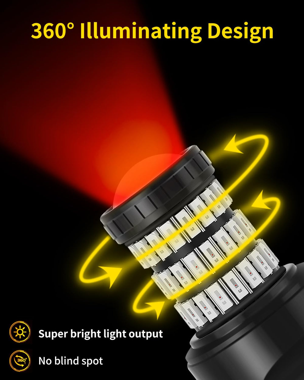 MEALAM Brilliant Red T20 bulb installed on brake light in action