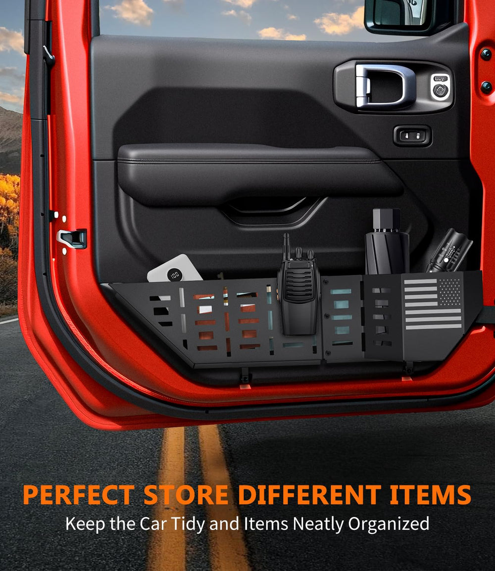 Mealam front door pocket organizes sunglasses and keys for easy access.