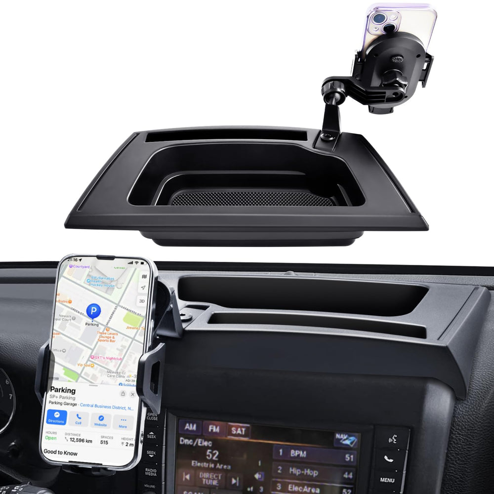 MEALAM phone mount with extension arm for Jeep Wrangler offers versatile hands-free navigation.