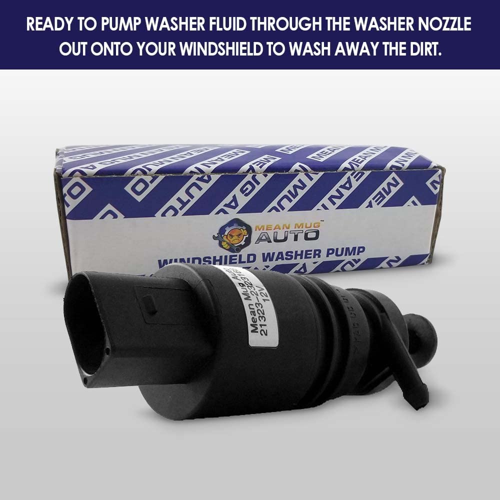 Mean Mug Auto 12V windshield washer motor ready for straightforward installation