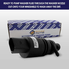Mean Mug Auto 12V windshield washer motor ready for straightforward installation