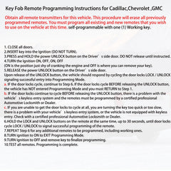 MechanMagic 2 key fob during programming shot illustrating self-programming with one working key