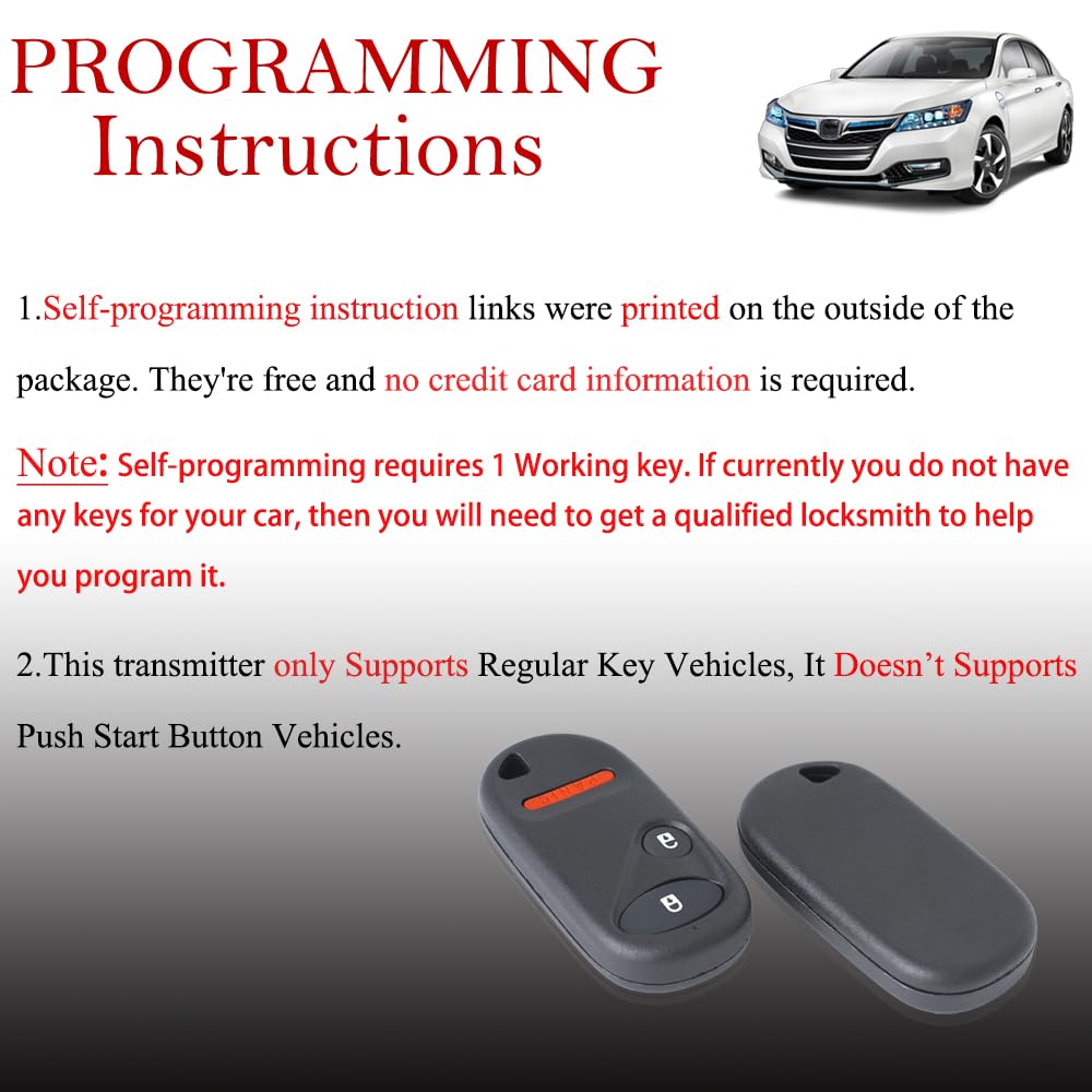 MechanMagic Honda Civic fob back view with pre-installed battery and electronics.