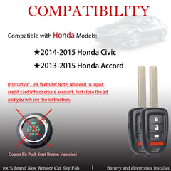 MechanMagic Honda Civic remote head uncut, ready for programming