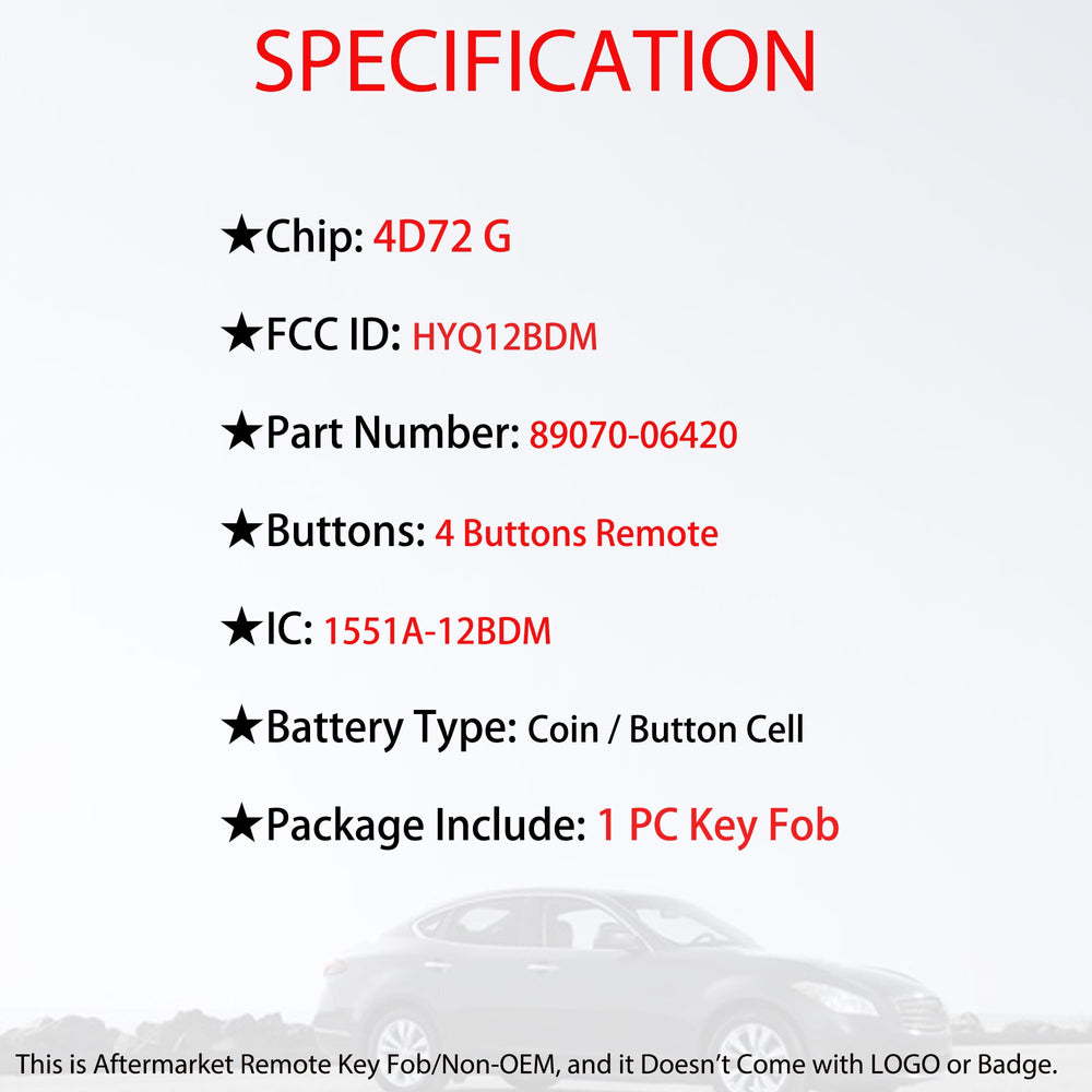 MechanMagic front view key fob showing the 4 button design