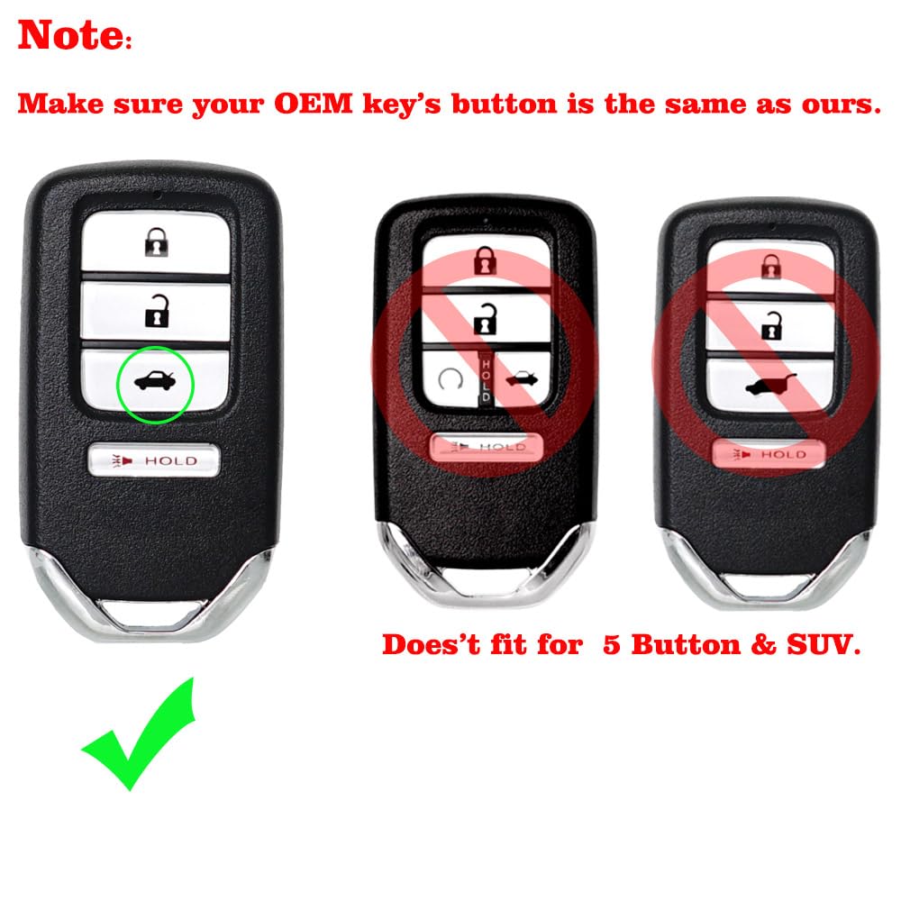 MechanMagic key fob for Honda Civic 2014-2015 front view with pre-installed battery.