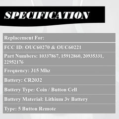 MechanMagic Buick Lucerne remote, simple replacement for daily use