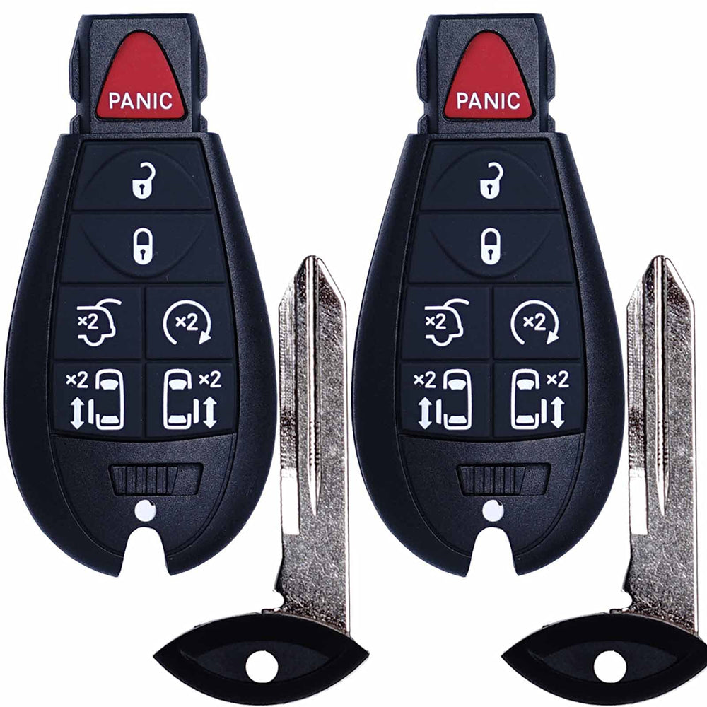 MechanMagic key fob remote front view for Chrysler Town and Country and Dodge Grand Caravan