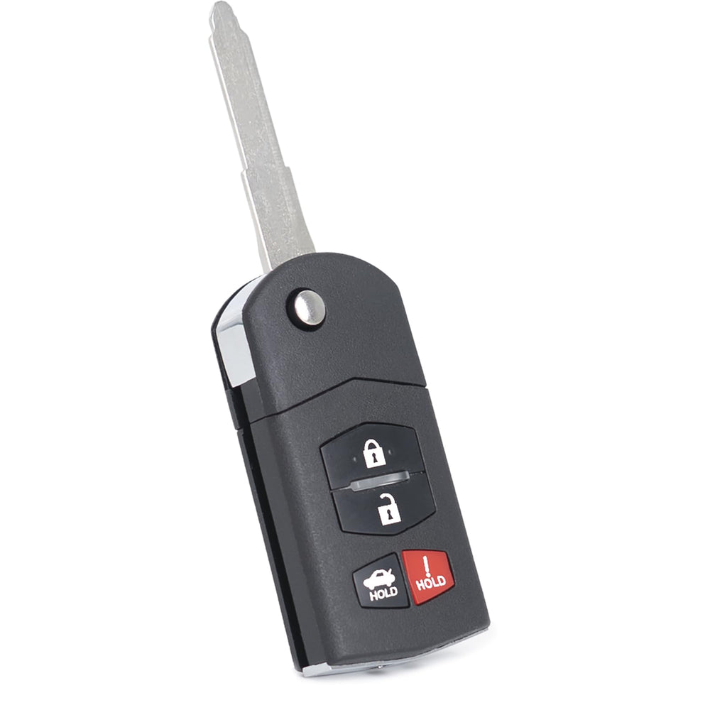 MechanMagic key fob remote packaging, ready-to-use Mazda replacement.