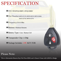 MechanMagic key fob remote Rav4, compatible and easy to pair