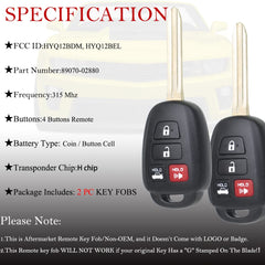 MechanMagic key fob for Toyota Tacoma front view ready to program