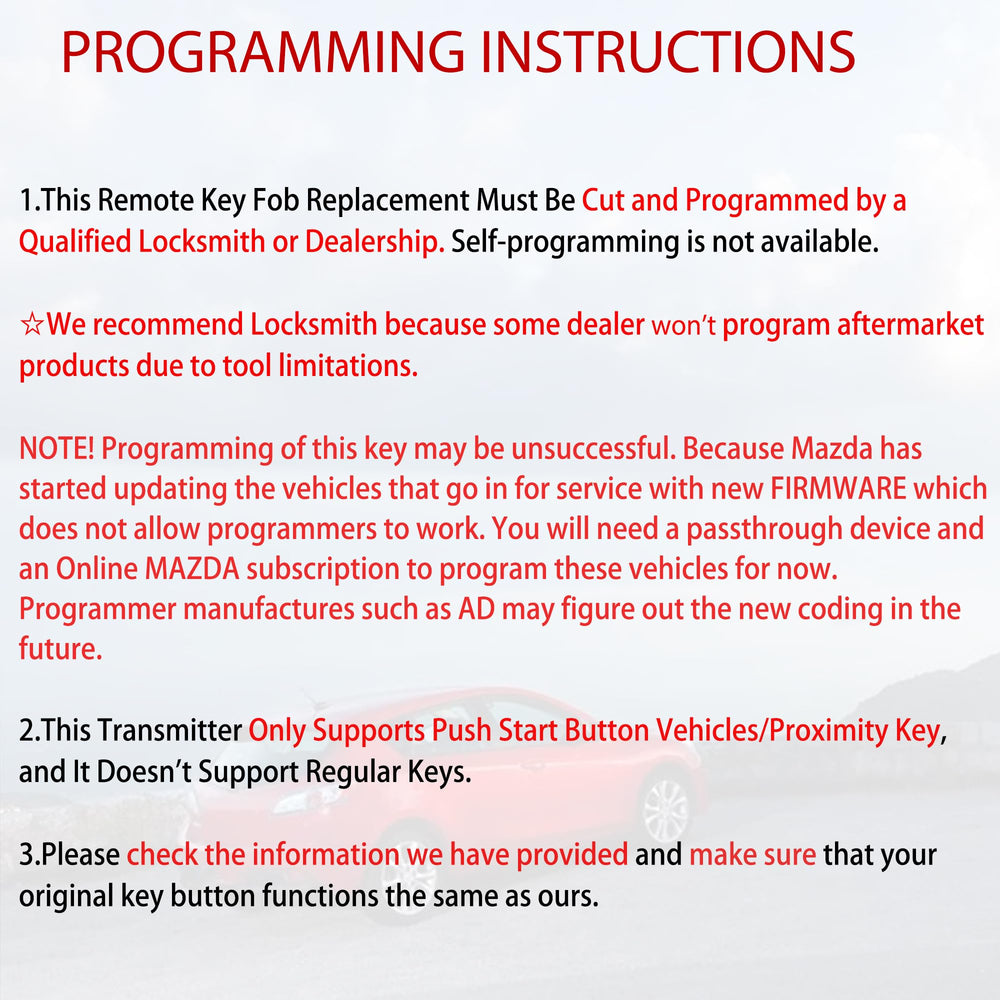 MechanMagic proximity key fob exterior and button layout for easy swap