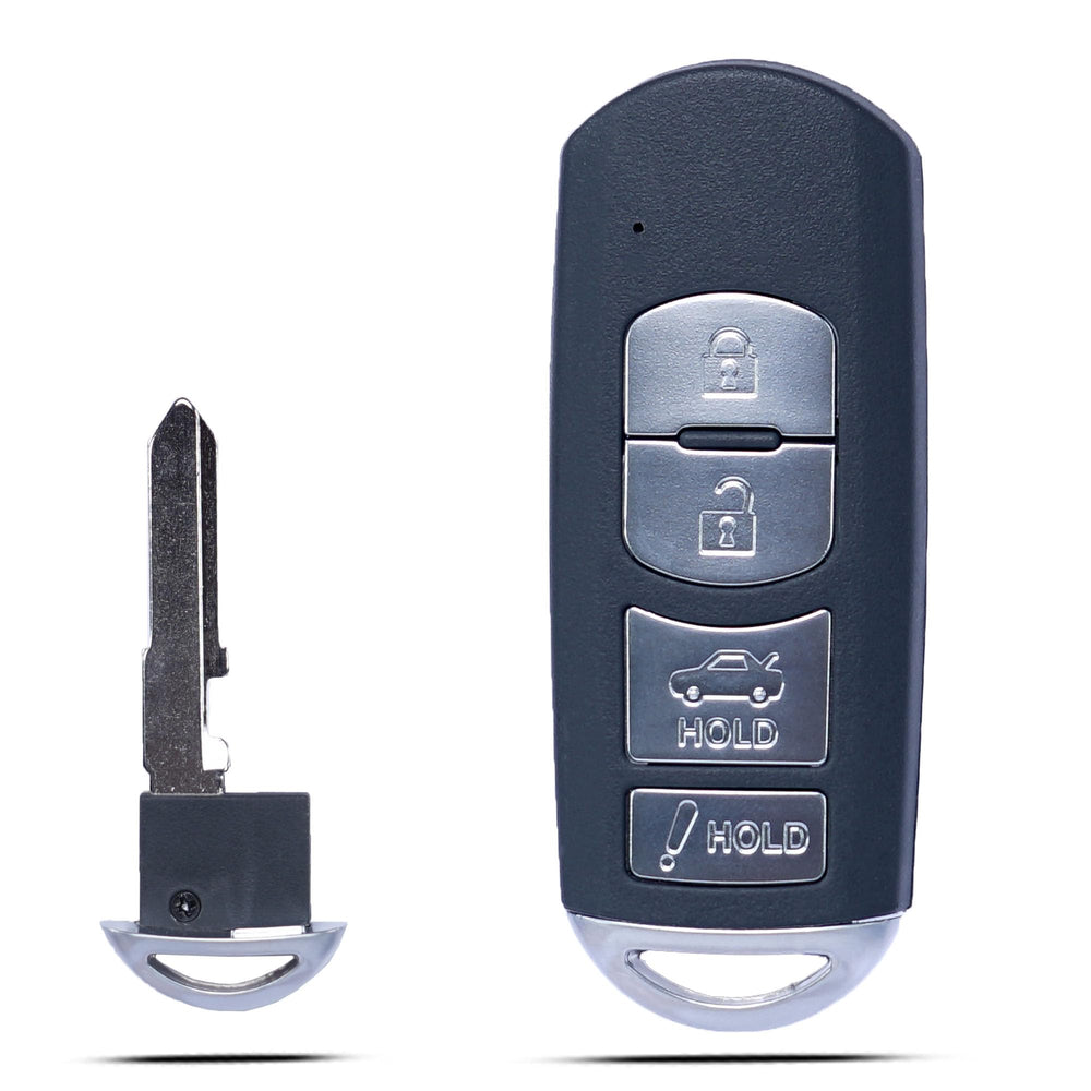 MechanMagic smart key fob for Mazda-3 with 4-button layout for replacement use