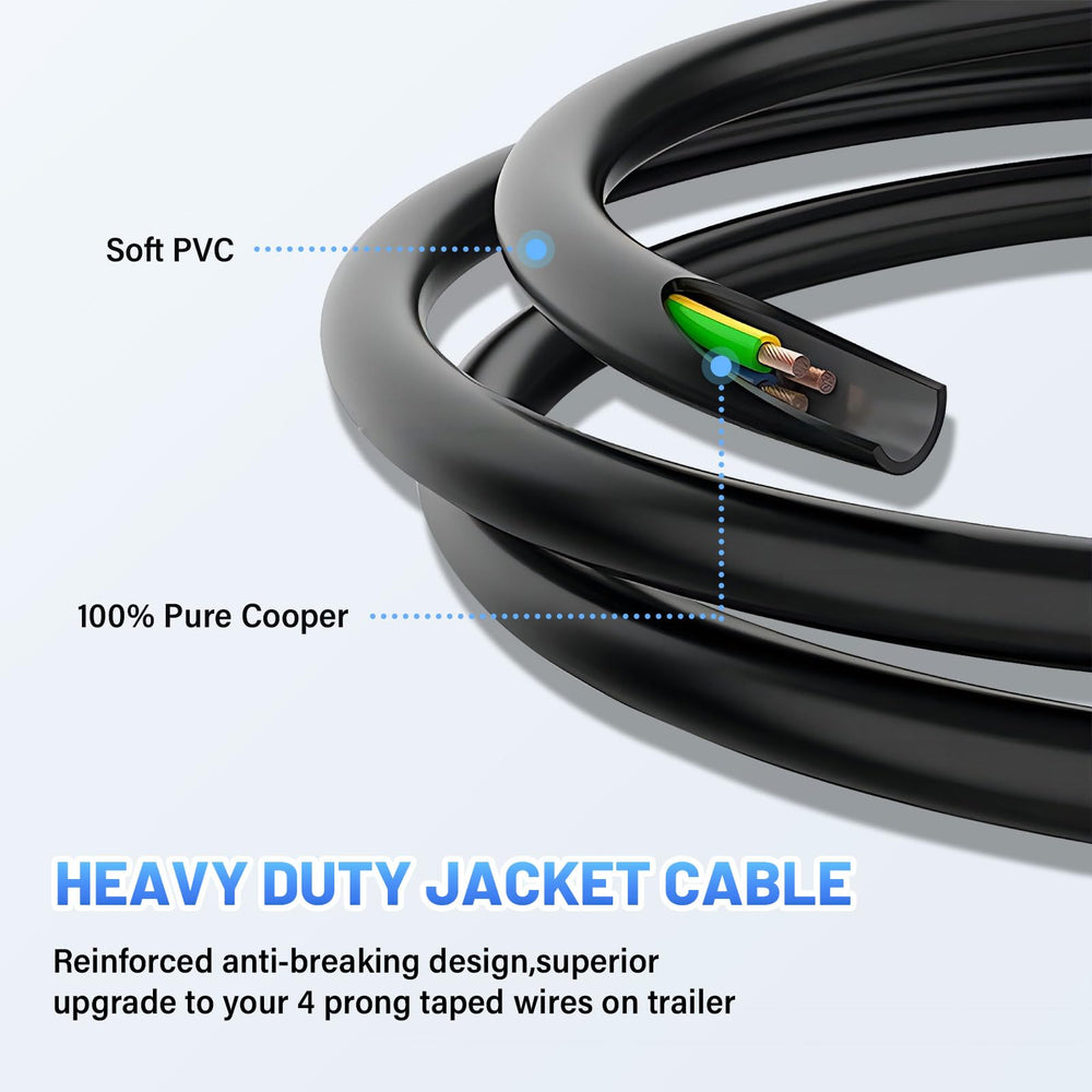 MECMO 10-foot trailer wire enables flexible installation and tidy routing.