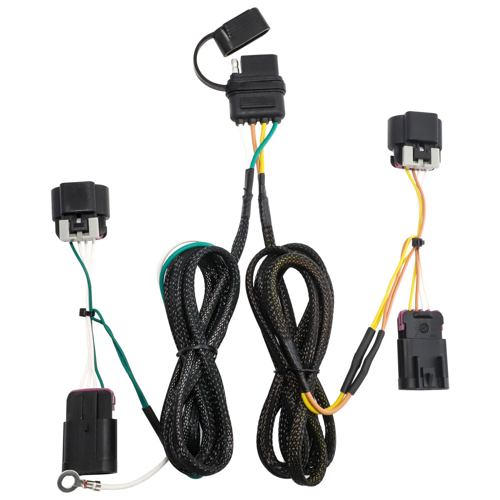 MECMO 4-pin trailer harness for Chevy Equinox with a custom-fit connector for reliable lights.