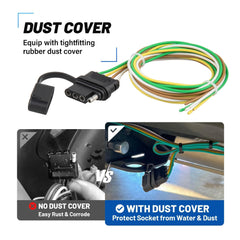 MECMO 4-way flat male end plug for trailer connection